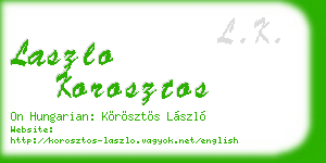 laszlo korosztos business card